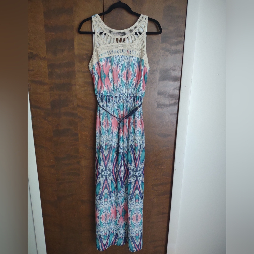 Women's Lily Rose Multicolor Sleeveless Maxi Dress | Medium